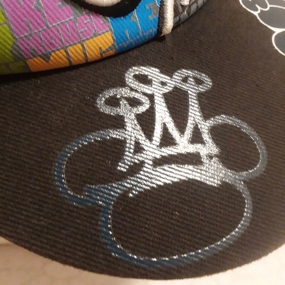 Disney Parks Mickey Mouse Graffiti Baseball Cap Trucker Hat - Picture 4 of 12